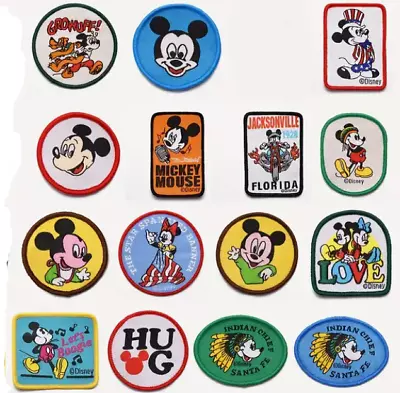 (15 LOT) DISNEY - MICKEY & MINNIE MOUSE - Embroidered Sew-On ONLY Patches • $19.95