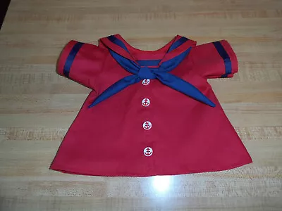 GIRLS SAILOR SUIT RED DRESS WITH NAVY TRIM+TIE For16  CPK Cabbage Patch Kids • $24.99