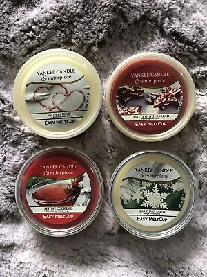 Yankee Candle X4 Scenterpiece Cups Frosty Gingerbread Snow In Love Sparkling Etc • £29.99