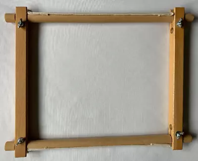 TAPESTRY EMBROIDERY FRAME TRADITIONAL WOODEN ROLLER 12  X 12  • £6.50