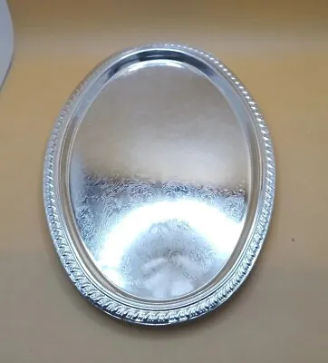 Vintage Oval Silver Plated Platter 10 X 14  • $12