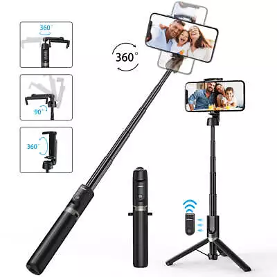 Mpow PA197A Selfie Stick Tripod With 360° Rotation Bluetooth Remote Control • £10.50