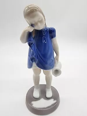 1980s B & G Bing & Grondahl Copenhagen Denmark Girl Spilt Milk 2246 Figurine • $49.99