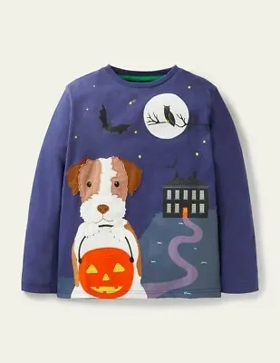 Mini Boden Halloween Shirt Sprout Applique NWT New 5-6 • $32