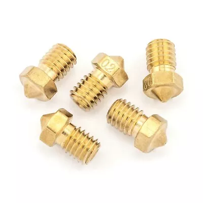 5pcs Brass 0.2mm E3D V6 Extruder Nozzle M6 Hotend 1.75mm Filament Spare Parts • $10.95