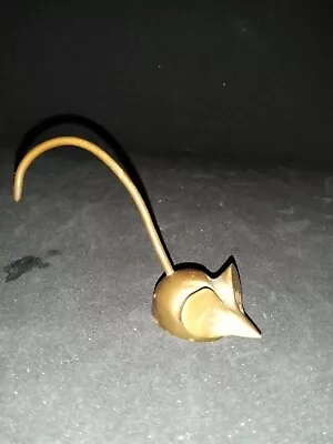 Small Brass Mouse Figurine- Vintage- Candle Snuffer Paper Weight Note Holder • $5.99