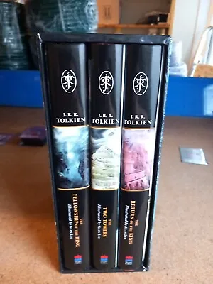 The Lord Of The Rings JRR Tolkien - 2002 Alan Lee Illustrated Hardback Box Set • £135