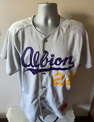 Vtg Albion College Britons Michigan Baseball Jersey Rawlings USA Made  • $39.99