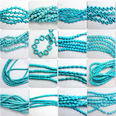 Wholesale Blue Turquoise Gemstone Spacer Loose Beads Findings 15'' Strand CA Jc • $2.98