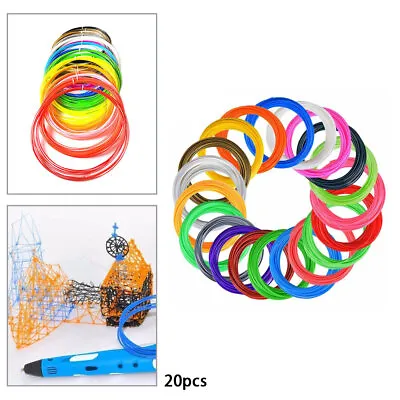 PLA Filament For 3D 1.75mm Doodle Printing Pen 20 Colours 3D Printer Refill Tool • £13.19