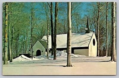 Stratton Mountain VT Vermont CHAPEL OF THE SNOWS All Faiths Church Postcard • $7.95