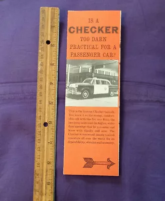 Vintage  IS A CHECKER TOO DARN PRACTICAL ...   Marathon & Station Wagon Brochure • $7