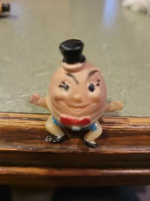 Vintage Hand Painted Hard Plastic  Nursery Rhyme HUMPTY DUMPTY Toy Vintage X3 • $9.99