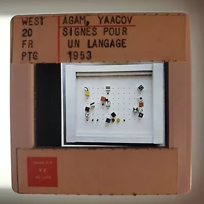 Yaacov Agam  Signes Pour Un Langage  1953 Art 35mm Glass Slide • $20