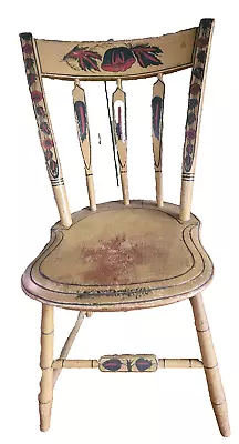 Antique Paint Decorated Bent Arrowback Chair • $425