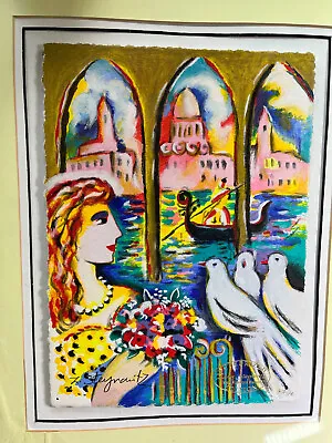 Zamy Steynovitz  Dove's Beauty  Framed Serigraph S/N Judaic Art Park West COA • $150