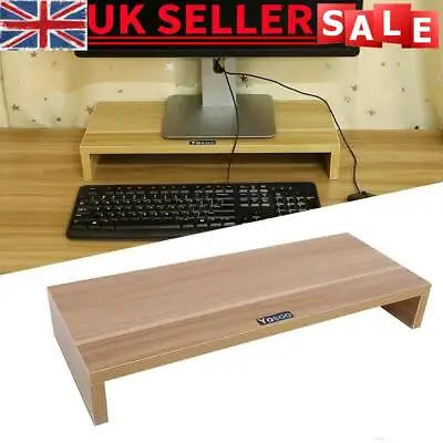 £10.99 • Buy Wooden Computer PC/iMac Monitor TV Screen Display Riser Mount Stand  Home Office