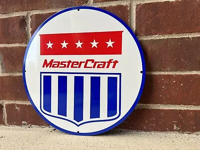 12in Master Craft Speed Ski Boat Gas Vintage Style Heavy Steel Sign Pump Plate • $51