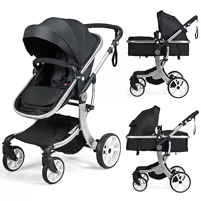 Costway 2-in-1 Baby Stroller High Landscape Infant Stroller W/ Reversible Seat • $169.99