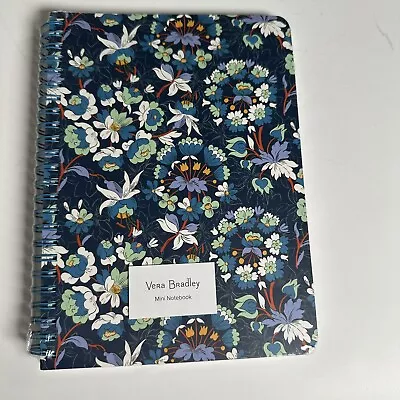 Vera Bradley Small Mini Notebook  Blue Floral Bursts Pocket Spiral New Sealed • $9.99