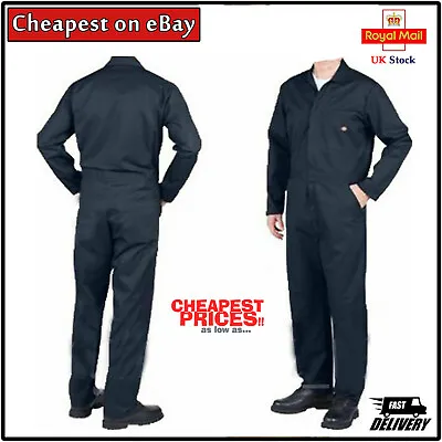 £14.99 • Buy Mens Work Overalls Coveralls Boilersuit Warehouse Students Workerwear Suit -NAVY