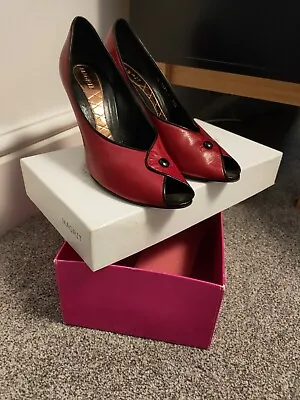 Ladies Size EU 39.5 UK 6 MAGRIT Red High Heeled Shoes Boxed • £34.99