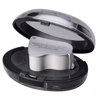 30X 60X Magnifier Magnifying Glass With LED Lighting Illuminated Jewelers Eye • £8.27