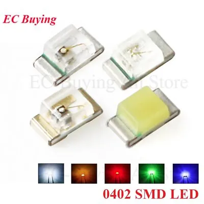 100pcs 0402 SMD LED White Red Yellow Light Emitting Diode LED Diode Kit Diy • $3.87