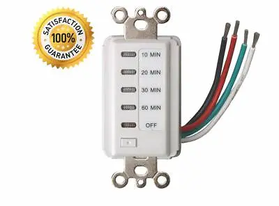 Teklectric Bathroom Auto Timer 10-20-30-60 Minute Preset Countdown Wall Switch  • $12.99