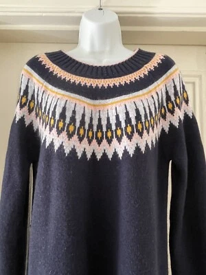 £40 • Buy Boden 'Agnes' Fairisle Jumper Dress - Navy Blue - Size 16