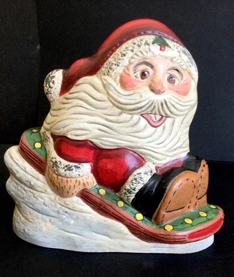$199.95 • Buy Rare Judi Signed  VAILLANCOURT 11045 2011 5” SANTA ON TOBOGGAN Christmas