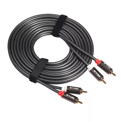 USA 3ft 6ft 10ft 15 FT Gold Plated RCA Male L/R Stereo Audio Cable Cord Plug New • $5.89