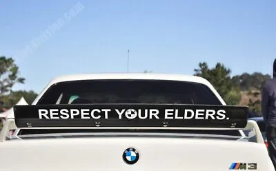 RESPECT YOUR ELDERS Sticker For BMW E30 E36 MPower Sticker E34 E46 ALL BMW Model • $11