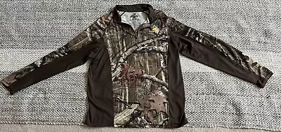 Nice Mossy Oak Break Up Infinity Mens Medium Camo Lightweight 1/4 Zip Pullover • $14.92