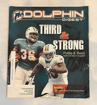 Miami Dolphins Digest Dec 31 2009 All-Decade Team Issue • $5.99