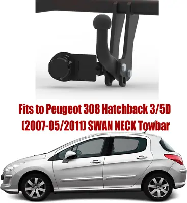 Tow Bar For PEUGEOT 308 Hatchback 3/5D 2007-2011 & 7 Pin Bypass Relay Kit C026 • £204.99