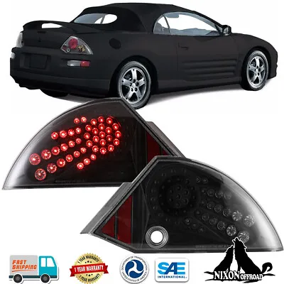 LED Tail Lights For 2000 2001 2002 2003 2004 2005 Mitsubishi Eclipse Black Smoke • $99.99