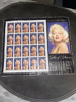 1995 MARILYN MONROE: Legends Of Hollywood Mint Sheet 20 32¢ Stamps Water Damage • $5