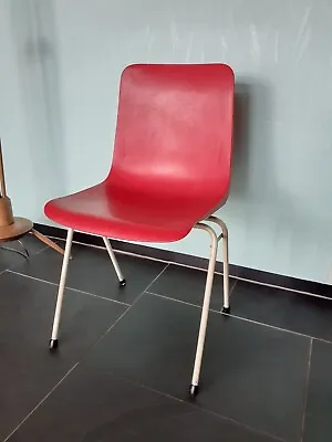 £20 • Buy 1950s 1960s Vintage Unusual Plastic Stacking Chair In The Style Of Hille VGC