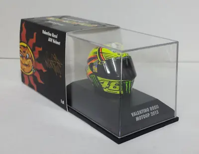 MINICHAMPS Valentino Rossi Model Diecast Helmet 1/8 Moto Yamaha 2015 Motogp • £78.66