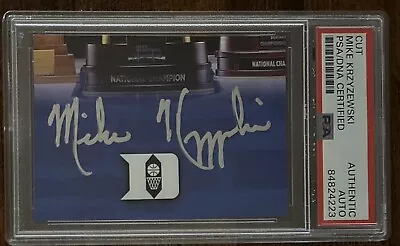 Mike Krzyzewski Duke Basketball Coach Cut Signed Signature PSA DNA COA Autograph • $129.99