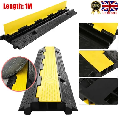 Channel Vehicle Cable Protector Ramp Speed Bump Guard Wire Road Cover 1 Meter • £33.25