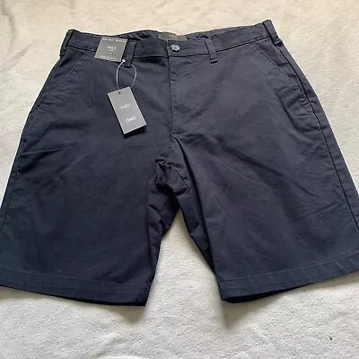 BNWT M&S Mens Size W32 Navy Blue Chino Shorts With Stretch • £12.99