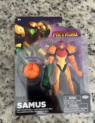 Metroid Samus W/ Morph Ball 4  Figure World Of Nintendo Jakks Pacific 2023 Toy • $19.79