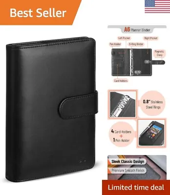 Professional Leather Ring Binder - A6 Size With Hidden Compartments & Pen Loop • $15.99