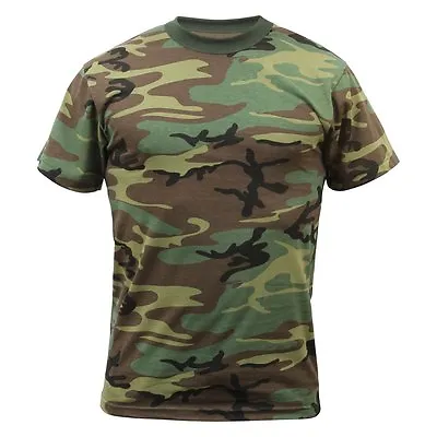Rothco 8777 Mens Woodland Camo Short Sleeve T-Shirt (Choose Sizes) • $13.99