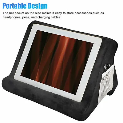 Multi-Angle Pillow Tablet Read Stand Holder Foam Lap Rest Cushion For IPad Phone • £13.18