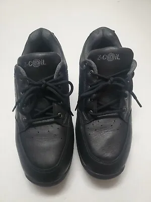 $79.95 • Buy Z-Coil Legend Pain Relief Spring Heel Walking Black Shoes Mens Size 9 Women 10.5