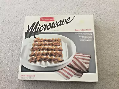 Vintage Rubbermaid Microwave Cookware Bacon ‘n Roast Rack #5518 • $14