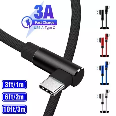$7.58 • Buy 90° Fast Charging Cable Type C USB C Data Sync Charger Cord For Samsung S22 S21